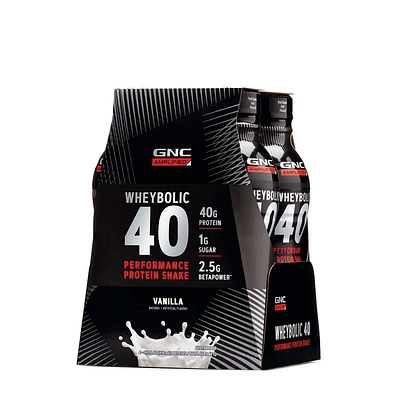 GNC AMP Whey Proteinbolic 40 - Vanilla 14Oz. (4 Bottles)