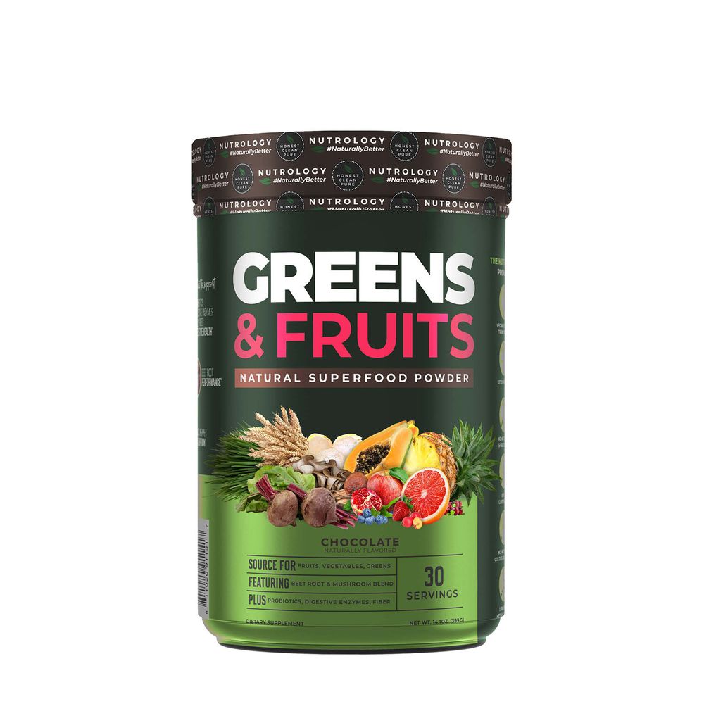 NDS Nutrition Greens & Fruits Natural Superfood Powder - Chocolate - 14.1 Oz. (30 Servings)