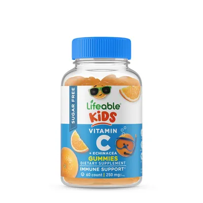 Lifeable Kids Sugar Free Vitamin C 250Mg Vitamin C - 60 Gummies (30 Servings)