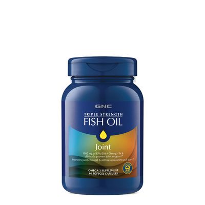 GNC Triple Strength Fish Oil Plus Joint Healthy - 60 Softgels (30 Servings)