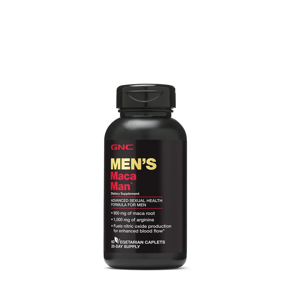 GNC Men's Maca Man Sexual Health Supplement Healthy - 60 Capsules (20 Servings)