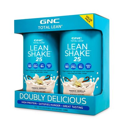 GNC Total Lean Lean Shake 25 - Vanilla - Twin Pack