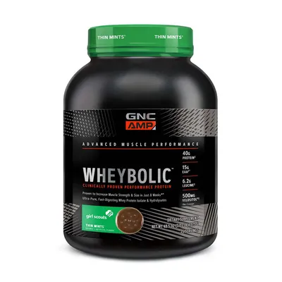 GNC AMP Wheybolic - Girl Scout Thin Mints - 25 Servings