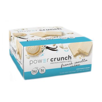 Power Crunch Protein Energy Bar - French Vanilla Creme - 12 Bars