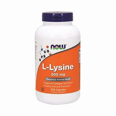 NOW LHealthy -Lysine 500Mg Healthy - 250 Capsules (100 Servings)