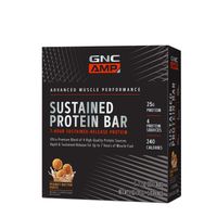GNC AMP Sustained Protein Bar - Peanut Butter Puffs - 5 Bars