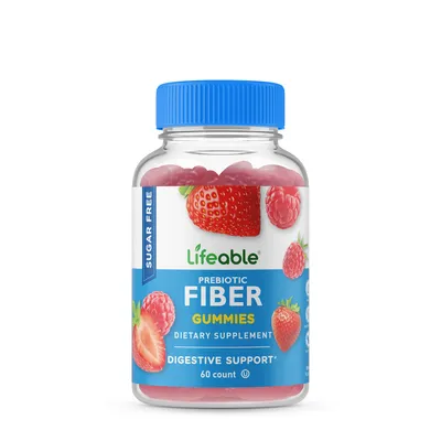 Lifeable Sugar Free Prebiotic Fiber Vegan - 60 Gummies (30 Servings)