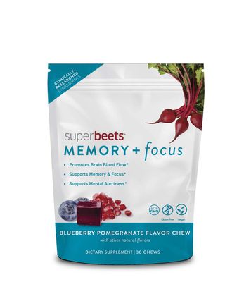 HumanN Memory + Focus Vegan - Blueberry Pomegranate Vegan - 30 Chews (30 Servings)