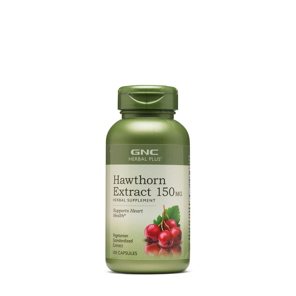 GNC Herbal Plus Hawthorn Extract 150Mg Healthy - 100 Capsules (100 Servings)