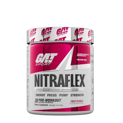 GAT Sport Nitraflex Pre-Workout - Fruit Punch - 11 Oz