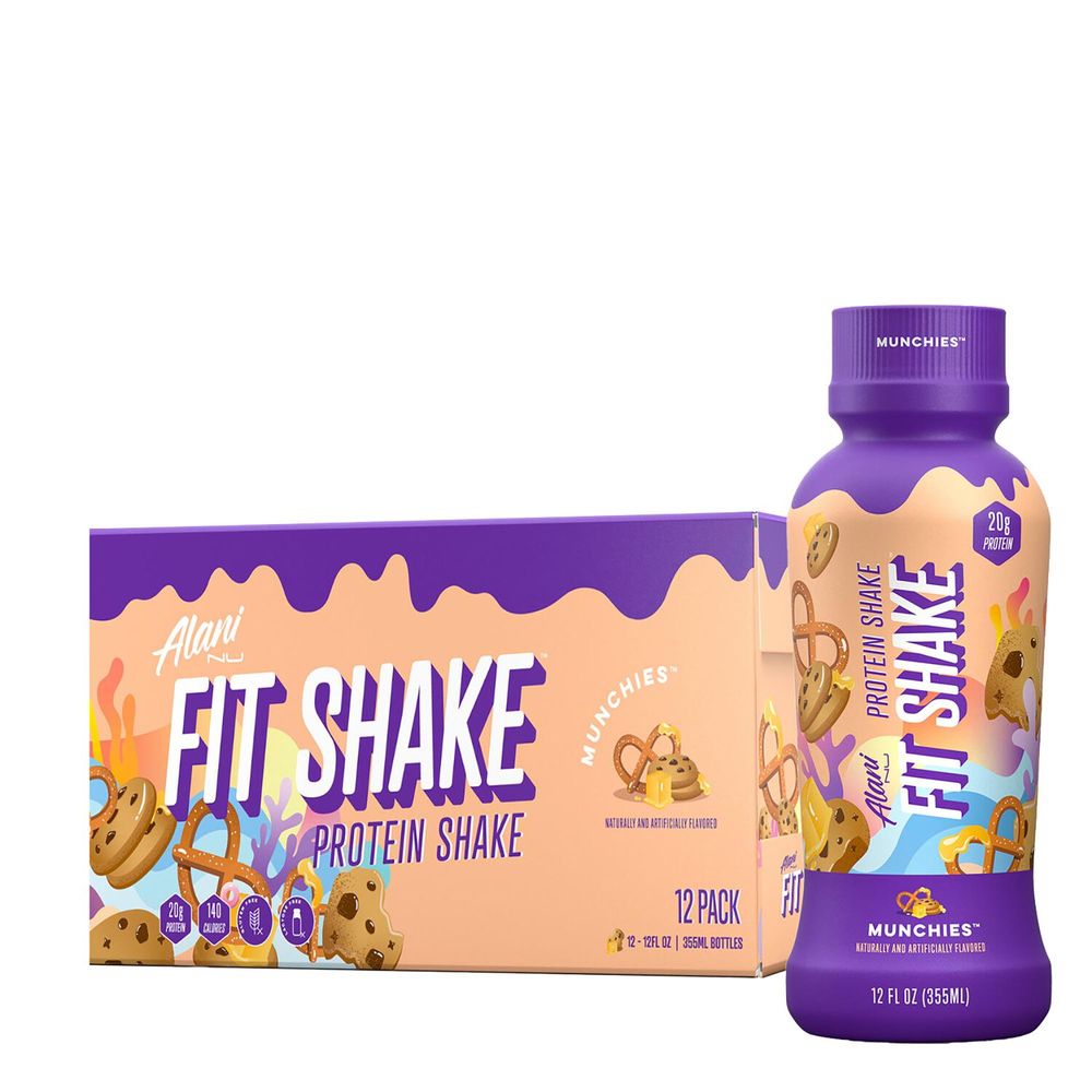 Alani Nu Fit Shake Protein Shake Gluten-Free - Munchies Gluten-Free - 12Oz. (12 Bottles)