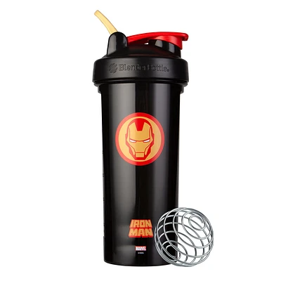 BlenderBottle Pro 28 Marvel Series Protein Shaker Bottle - Iron Man 28Oz