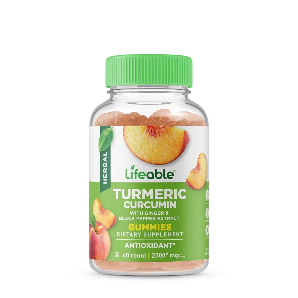 Lifeable Turmeric Curcumin 2000Mg Vegan - 60 Gummies (30 Servings)