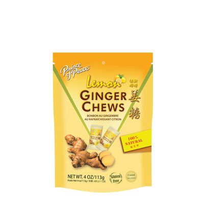 Prince of Peace Ginger Chews - Lemon (28 Chews) - 28 Servings
