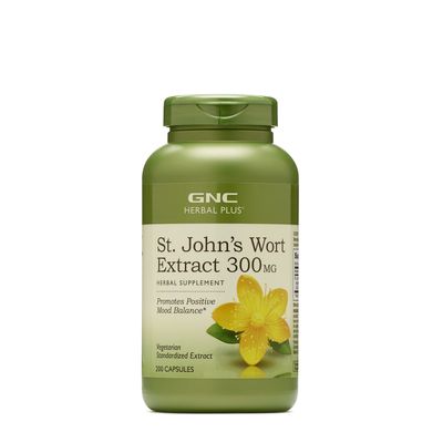 GNC Herbal Plus St. John's Wort Extract 300Mg - 200 Capsules (200 Servings)