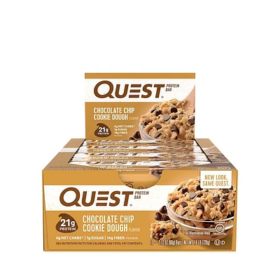 Quest Bar Gluten-Free - Chocolate Chip Cookie Dough (12 Bars)