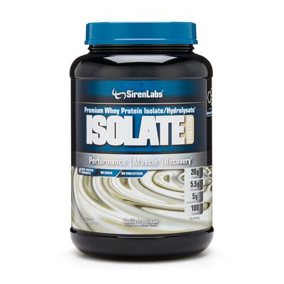 SirenLabs Isolate Protein - Vanilla Ice Cream (30 Servings) - 2 lbs.
