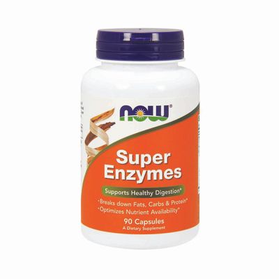 NOW Super Enzymes Healthy - 90 Capsules (90 Servings)