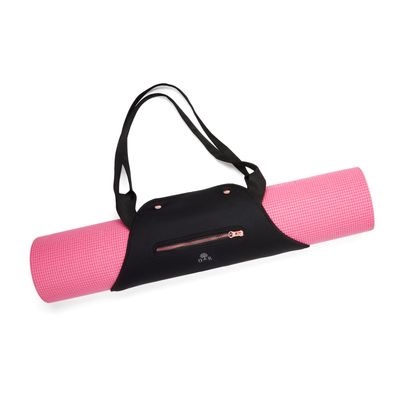 Oak and Reed Yoga Mat Bag Sling - Black/rose Gold