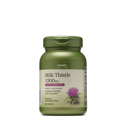 GNC Herbal Plus Milk Thistle 1300 Mg - 60 Caplets