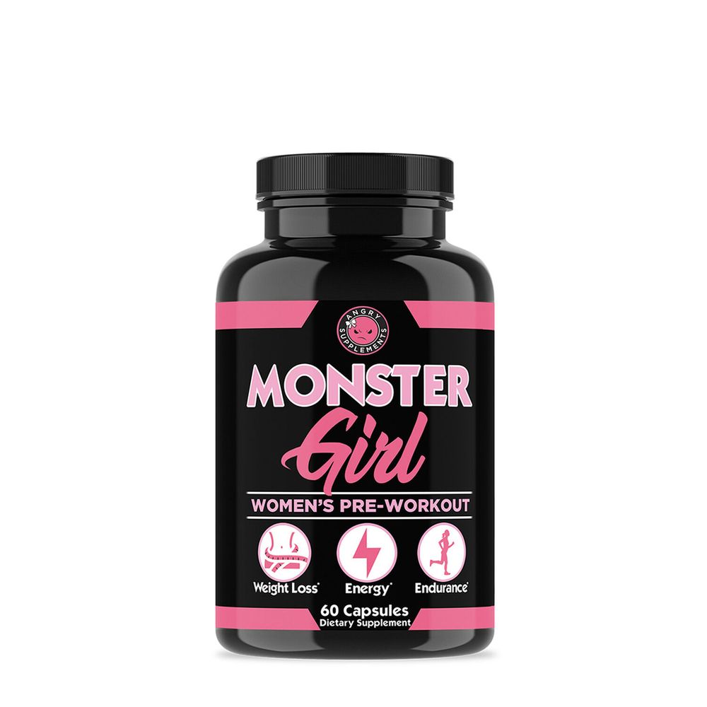Angry Supplements Monster Girl Women's Pre-Workout - 60 Capsules (30 Servings)