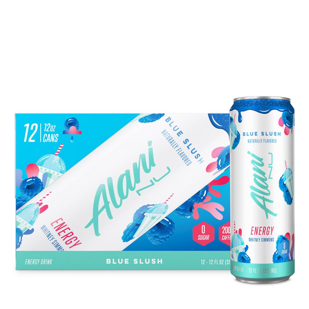Alani Nu Energy Drink - Blue Slush - 12Oz. (12 Cans)