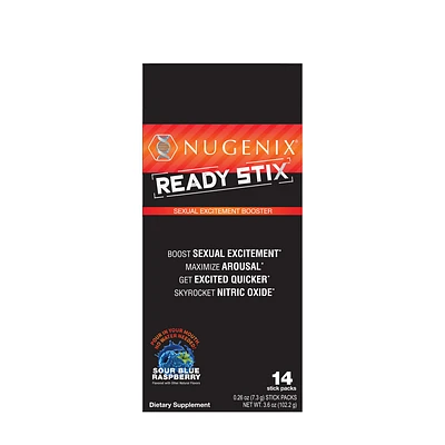 Nugenix Ready Stix - Sour Blue Raspberry (14 Stick Packs)