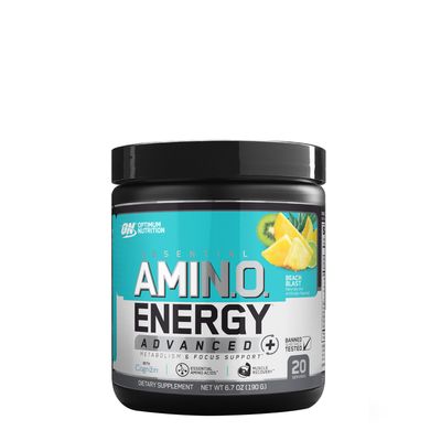 Optimum Nutrition Essential Amin.o. Energy Advanced Plus Metabolism and Focus Support - Beach Blast - 6.7 Oz