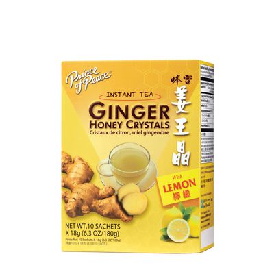 Prince of Peace Ginger Honey Crystals - Lemon (10 Servings) - 10 Sachets