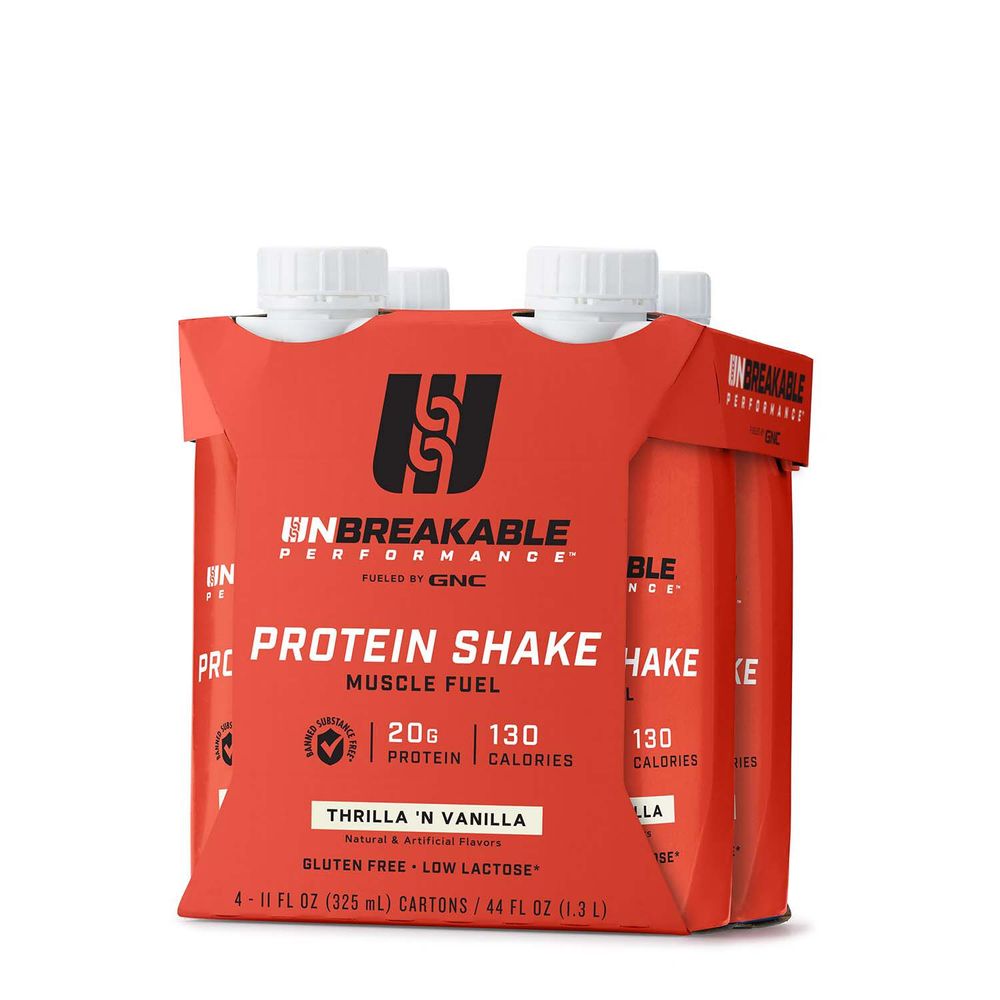 UNBREAKABLE PERFORMANCE Protein Shake - Thrilla N Vanilla - 4 Bottles