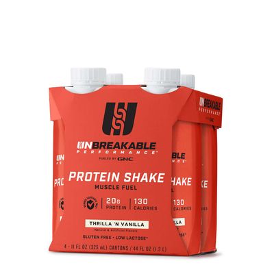 UNBREAKABLE PERFORMANCE Protein Shake - Thrilla N Vanilla - 4 Bottles