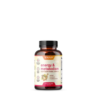 SNAP Supplements Energy & Metabolism Adaptogenic Herbal Complex - 60 Capsules (30 Servings)