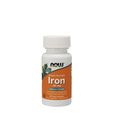 NOW Double Strength Iron - 36 Mg - 90 Capsules (90 Servings)