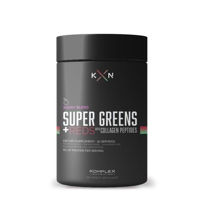 Komplex Nutrition Super Greens + Reds Collagen Peptides - Berry Blend - 13.44 Oz. (30 Servings)
