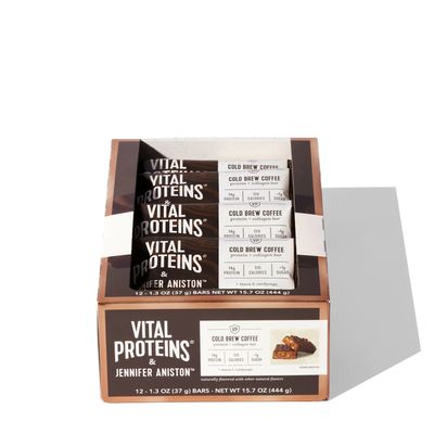 Vital Proteins Jennifer Aniston Protein and Collagen Bar - Cold Brew Coffee - 12 Bars