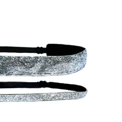 Mavi Bandz 2 Pack Sparkler Adjustable Headbands - Silver Sparkle - 1 Item