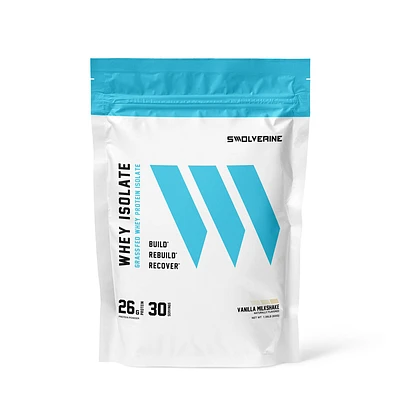 Swolverine Whey Protein Isolate - Vanilla Milkshake (30 Servings) - 2 lbs.