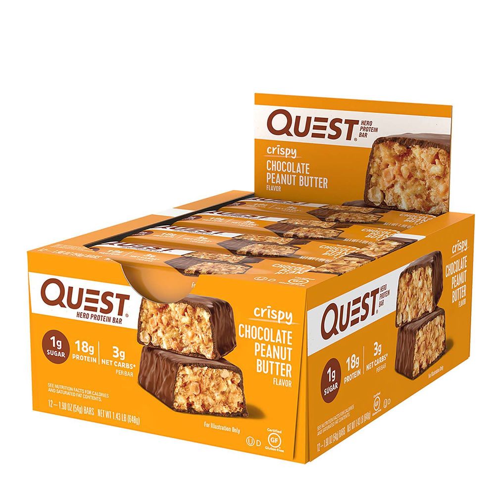Quest Hero Protein Bar - Crispy Chocolate Peanut Butter (12 Bars)