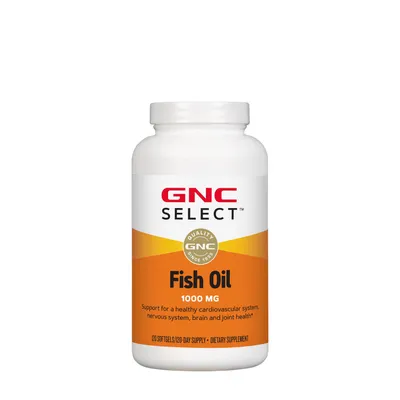 GNC Select Fish Oil 1000Mg Healthy - 120 Softgels (120 Servings)