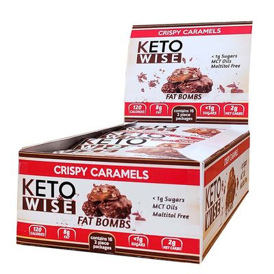 Keto Wise Fat Bombs - Crispy Caramel - 16 Pack