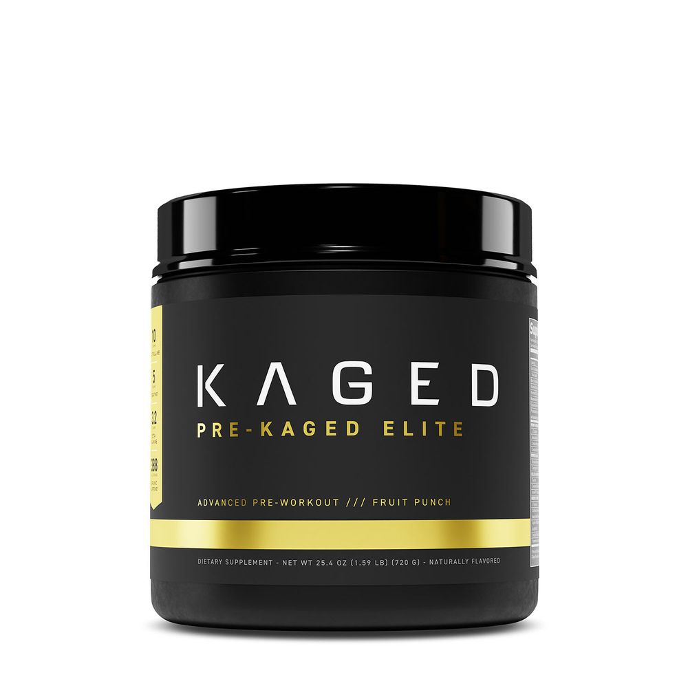 KAGED Pre-Kaged Elite Pre-Workout - Fruit Punch (20 Servings) - 20 Scoops