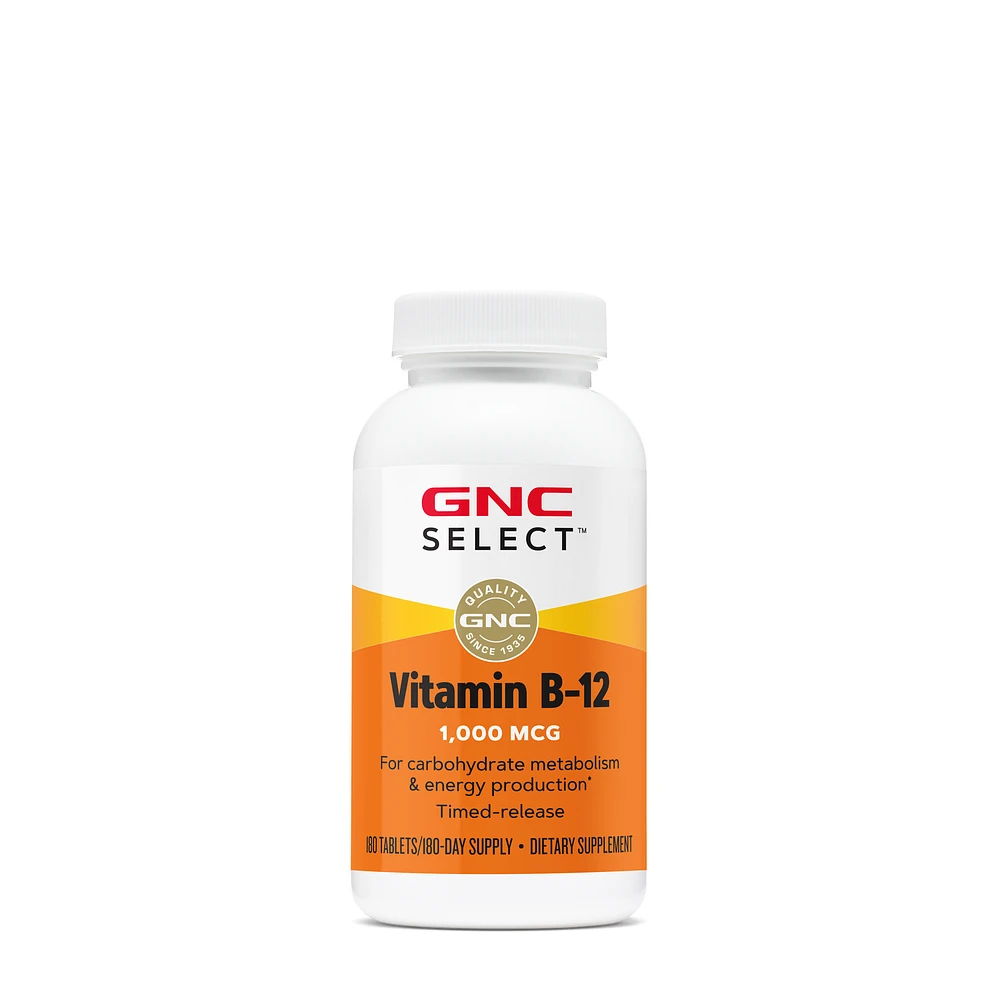 GNC Select Vitamin BVitamin B -12 1000Mcg Vitamin B - 180 Tablets (180 Servings)