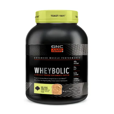 GNC AMP Wheybolic Whey Protein - Girl Scout Toast-Yay! - 2.9 Lb - 25 Servings
