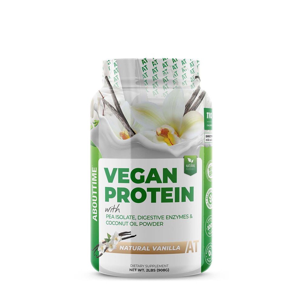 AboutTime Vegan Protein Vegan - Natural Vanilla (32 Servings) Vegan - 2 lbs.