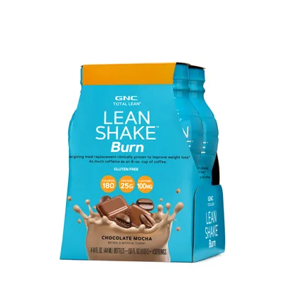 GNC Total Lean Lean Shake Burn - Chocolate Mocha - 14Oz. (4 Bottles)