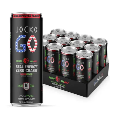 Jocko Fuel Go Energy Drink - Watermelon - 12 Cans