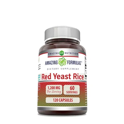 Amazing Nutrition Red Yeast Rice 1200Mg - 120 Capsules (60 Servings)