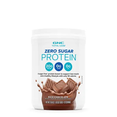 GNC Total Lean Zero Sugar Protein Gluten-Free - Rich Chocolate (20 Servings)