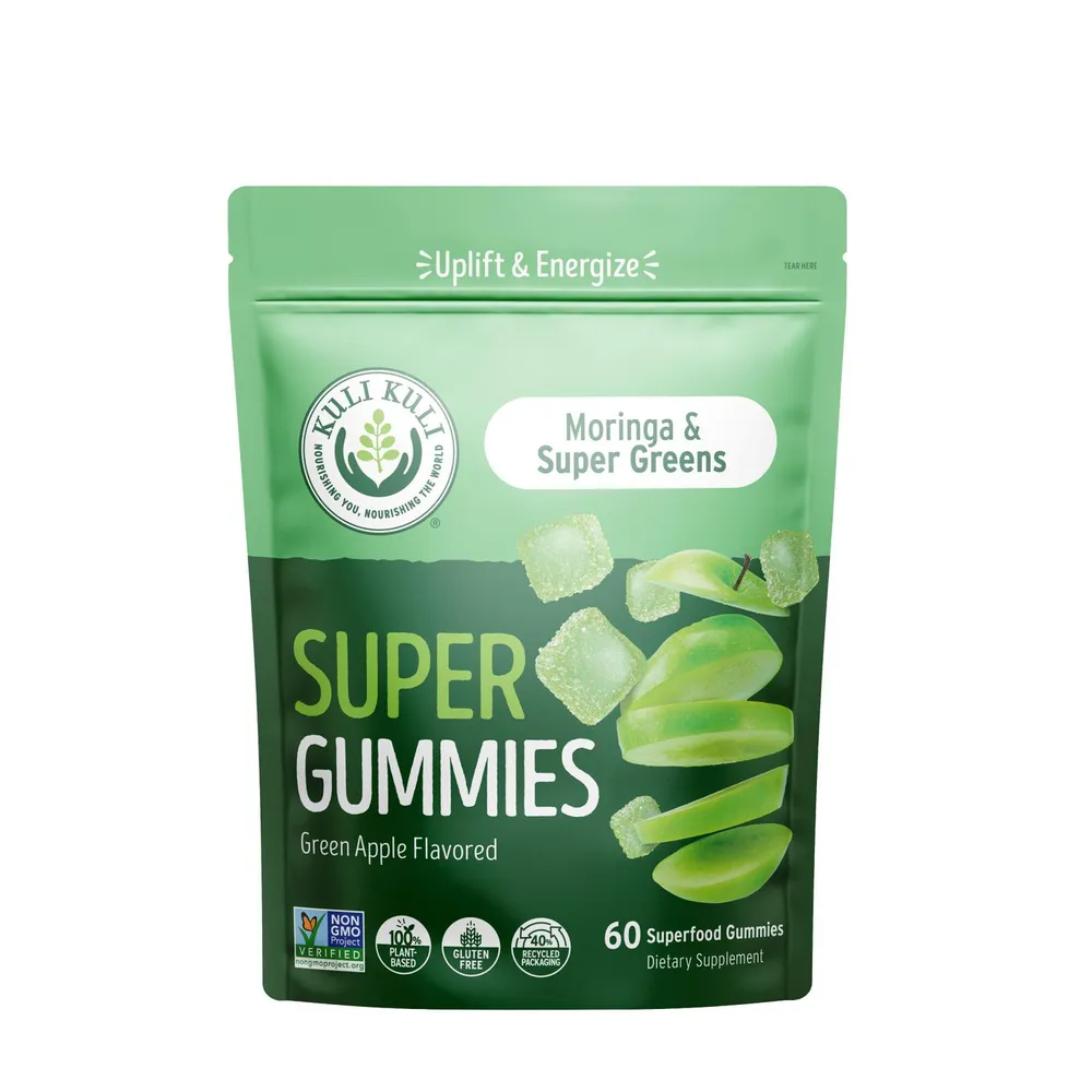 Kuli Kuli Super Gummies - Green Apple - 60 Gummies (30 Servings)