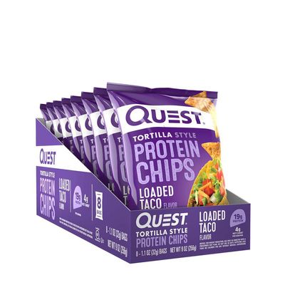 Quest Tortilla Style Protein Chips - Loaded Taco - 8 Bags